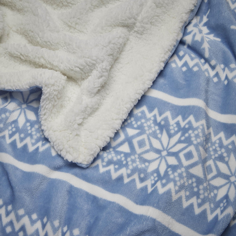 Kaulton Hand Woven Throw Blanket, Blue