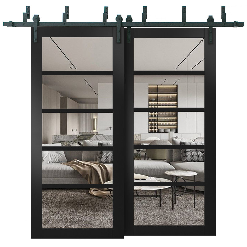 Portes de placard coulissantes en bois Quadro, 60 po x 80 po