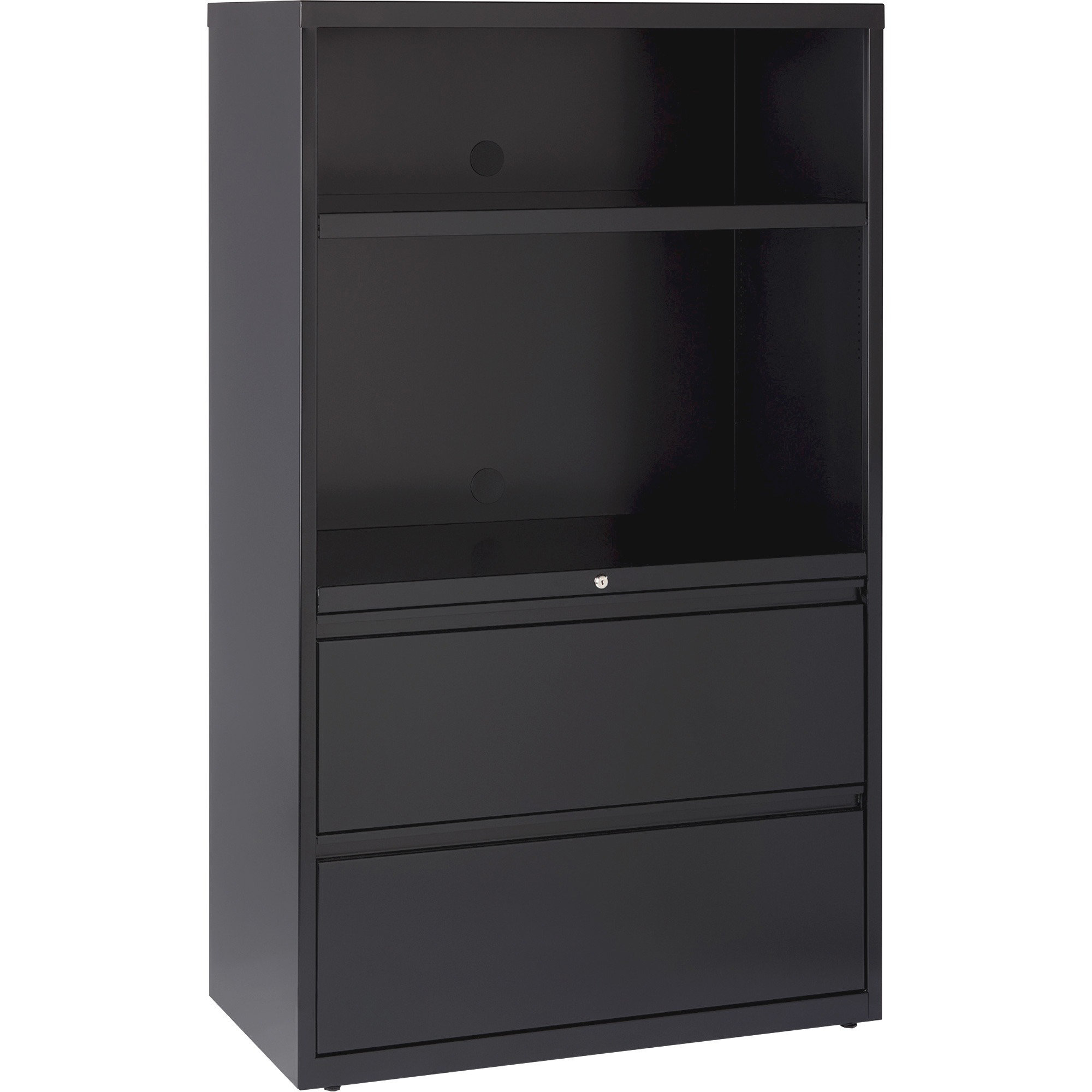 Lorell 36" Lateral Hanging File Drawers Combo UnitBlack Wayfair