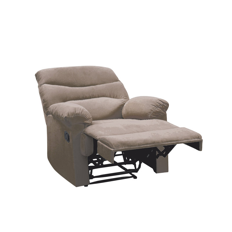 Fauteuil inclinable avec accoudoirs coussinés, Marron clair