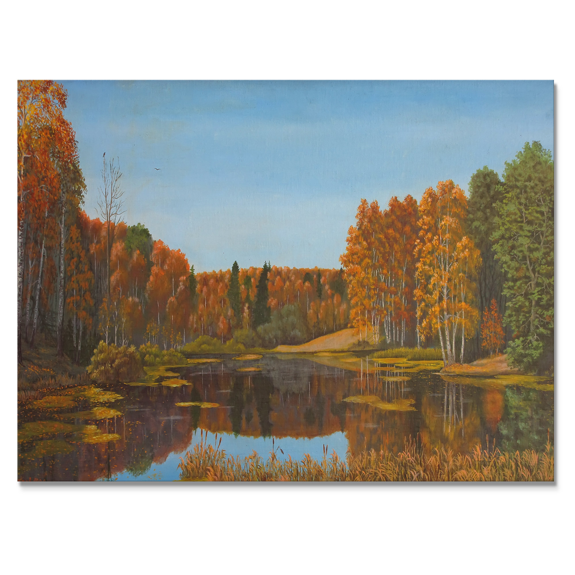Millwood Pines Landscape River - Picture Frame Print on Canvas | Wayfair