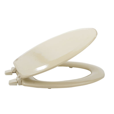 Dream Bath Heavy Duty Elongated Toilet Seat With Non-slip Seat And Quick-attach Easy Install Hardware, MDF White