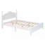 Ensemble de chambre à coucher 3 pièces avec lit plateforme en bois et deux tables de chevet, construction en pin massif, design rétro et grand rangement-506276309-506276313