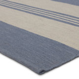 Wendy Jane Flatweave Striped Area Rug in Chambray/Ivory/Blue