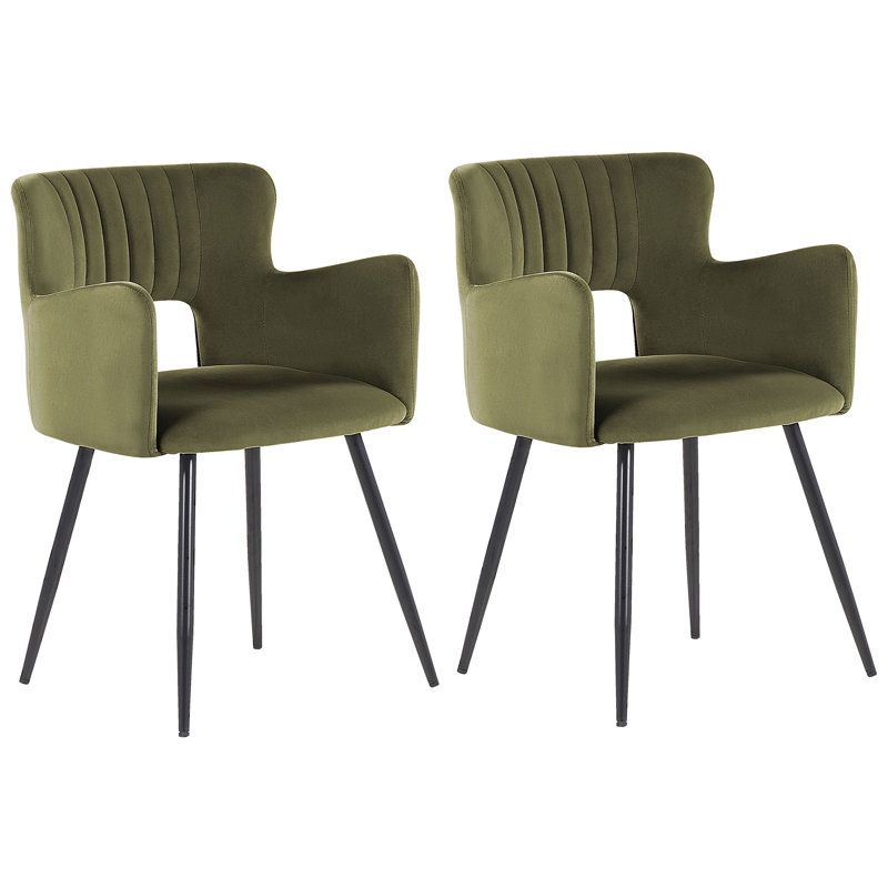 Kirssy Upholstered Dining Chair, Olive Green