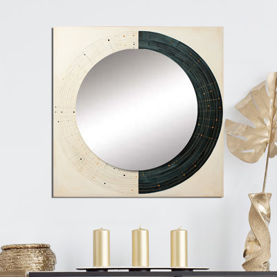 Philomina - Miroir abstrait carré, art mural pour salle de bain