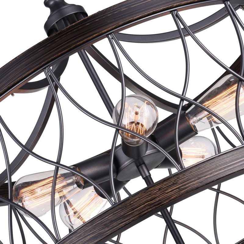 Normi 5 - Light Dimmable Drum Chandelier