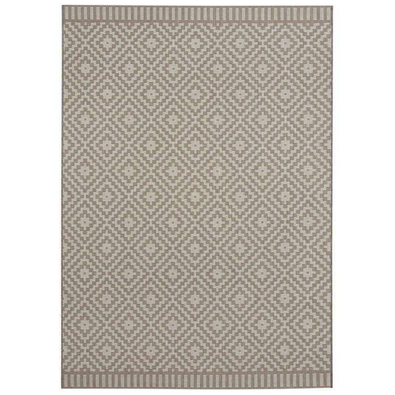 Breeze Flatweave Taupe Rug, Rectangle 80 x 150cm