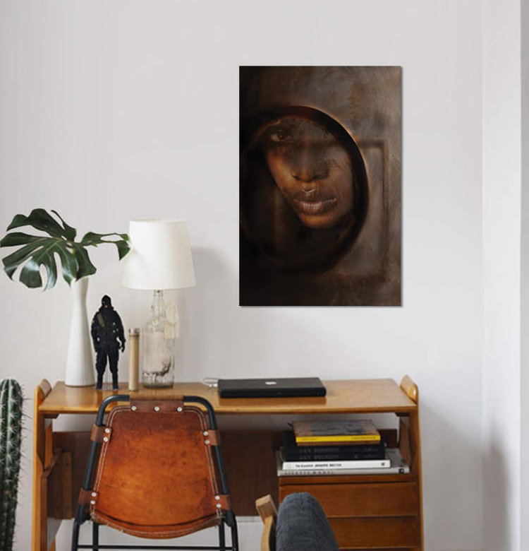 «Eternity», impression sur toile, H 26 po x l 18 po x P 1,5 po, Pas de tapis, Toile tendue