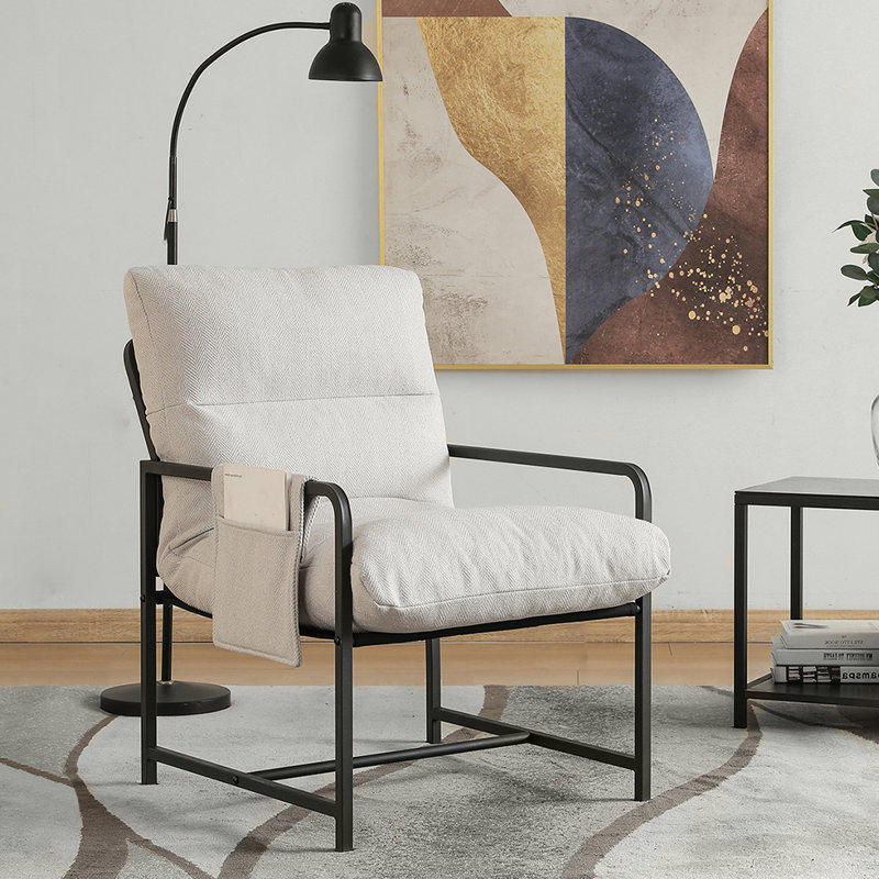 Obet 59cm Wide Tufted Armchair, White