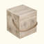 Table d'appoint d'extérieur carrée en grain de bois MGO avec corde tressée simulée - Table de bout intérieure rétro pour la maison et le patio