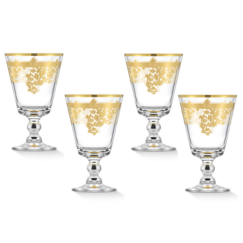 Ensemble de 4 verres à pied courts Loral Home Trends Rosalia