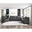 Chaise de style moderne gris foncé pour le salon - 41 po de longueur, 51,82 lb de poids, rembourrage en mousse, 38,75 po de profondeur