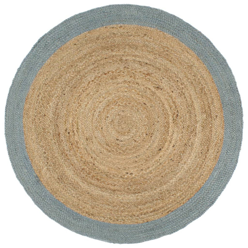 Glendive Hand Braided Blue/Brown Rug, Round 210cm