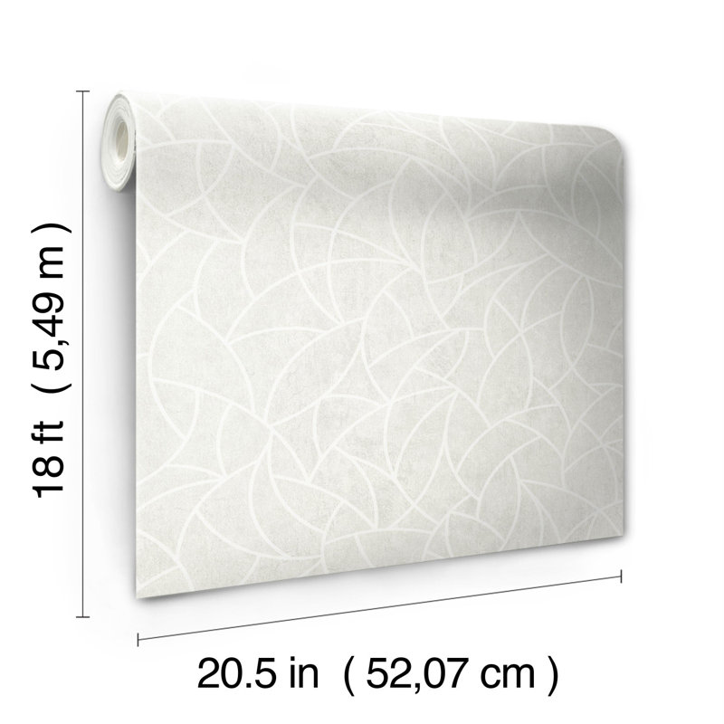 Modern Crescent Moon Peel & Stick Wallpaper, Cream