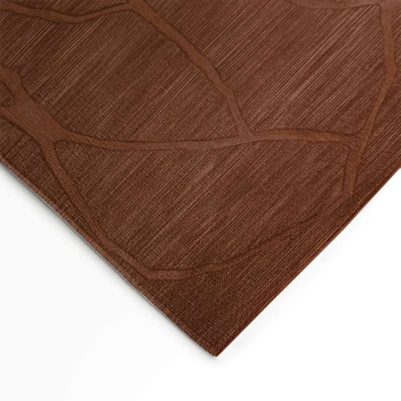 Abstract Brown Indoor and Outdoor Area Rug, Rectangle 3' x 5'