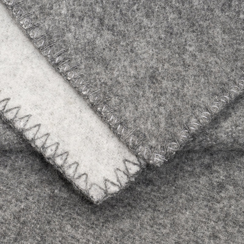 LoveYouHome Blanket, 150 cm W x 215 cm L, Lightgrey/Grey