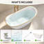Baignoire de salle de bain autoportante 51 po. X 27,56 po. En acrylique lustré blanc brillant