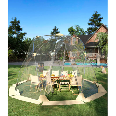 12x12 Ft Outdoor All Weather Pop Up Bubble Tent, 8-10 Person Instant Clear Tent Shelter, Rainproof Camping Sun Shelter Coldproof & Windproof for Patio, Backyard, Deck, Sports Events, Fishing
