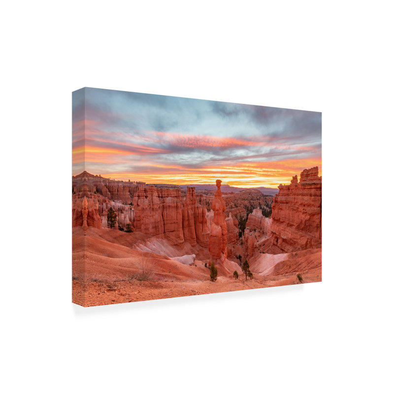 «Wors Hammer - Bryce Canyon» par Jeff Poe, art mural sur toile tendue pour décoration de salon, de chambre à coucher ou de bureau - 30 x 47