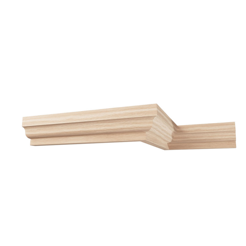 WM60 - Americraft Crown Solid Hardwood Moulding, 1 13/32"H x 1 1/16"P x 1 3/4"F x 96"L, Stain Grade Red Oak, Red Oak