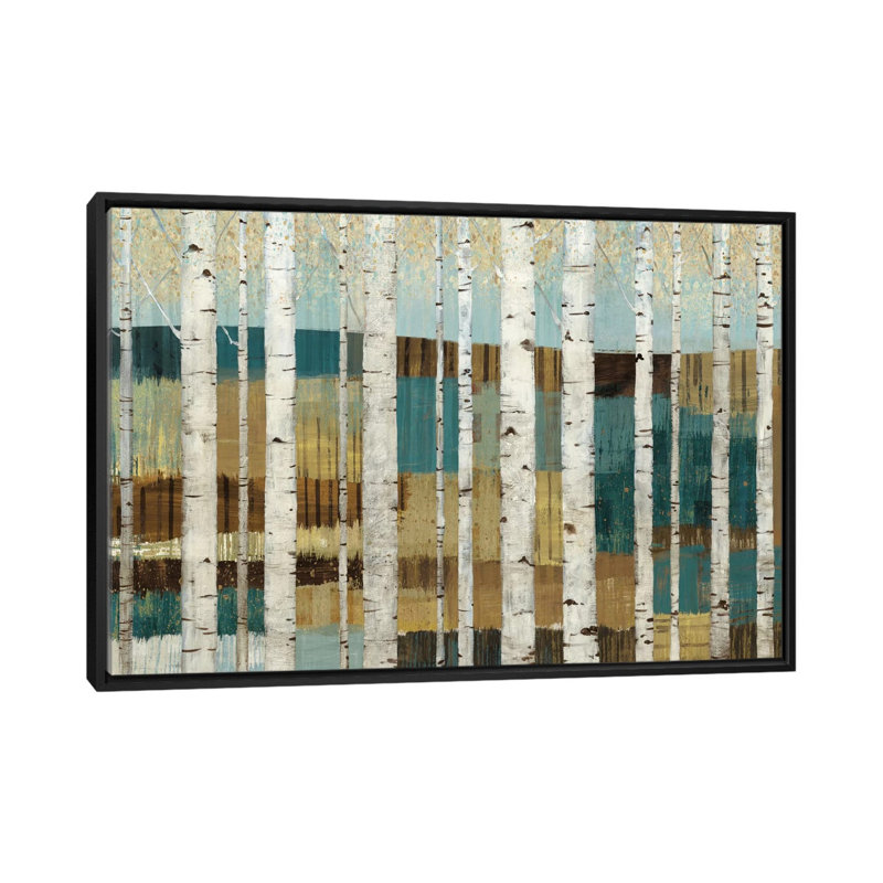 «Shimmering Valley», impression sur toile tendue, H 18 po x l 26 po x P 1,5 po, Toile avec cadre noir, Pas de tapis