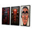 Guerrier zoulou masque africain I - ensemble de salon art mural masque africain-131104947-131104943