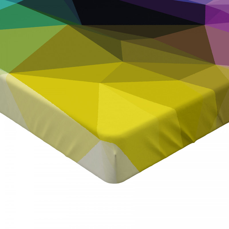 Microfiber Geometric Fitted Sheet, Full Fitted Sheet