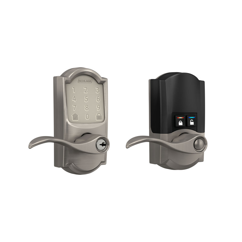 Encode Smart Wifi Lever With Accent Lever And Camelot Trim, Satin Nickel