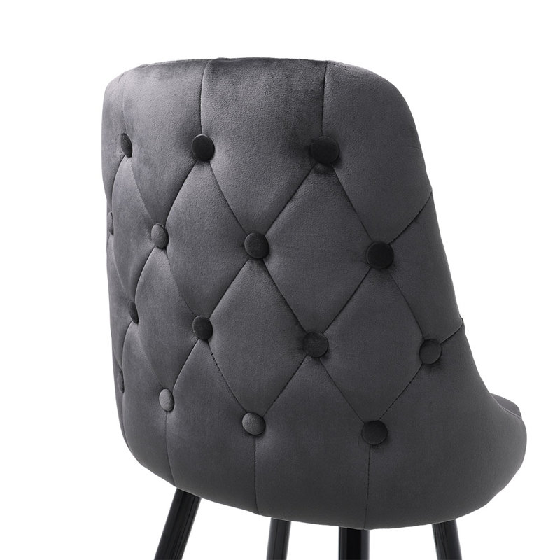 Upholstered Counter Stool with Solid Wood Frame