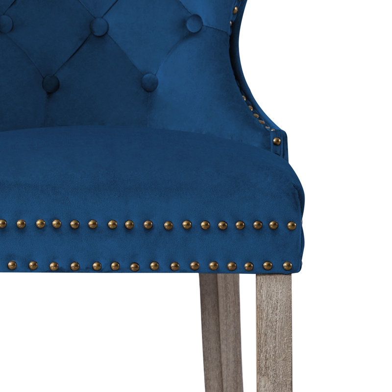 Tabouret de bar et de comptoir Kirsten, Tabouret de bar (siège d'une hauteur de 29 po), Gris / cadre gris antique