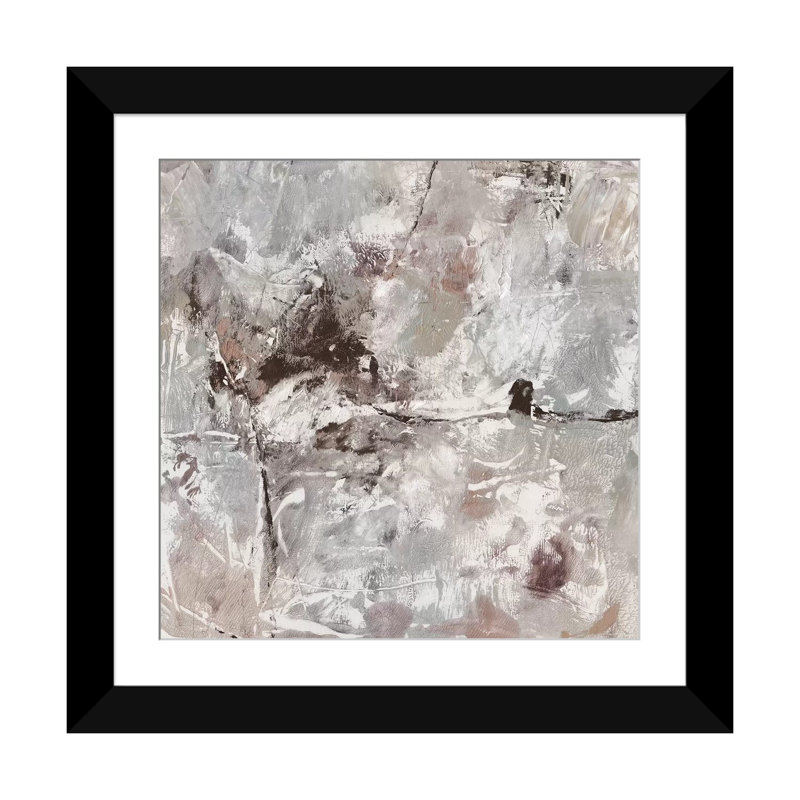 «Show II», reproduction sur toile, H 16 po x l 16 po x P 1 po, Papier d'art encadré noir, Blanc