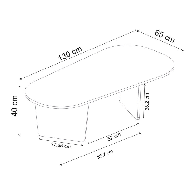 Coffee Table, Large 130cm Oval Coffee Table Natural Oak