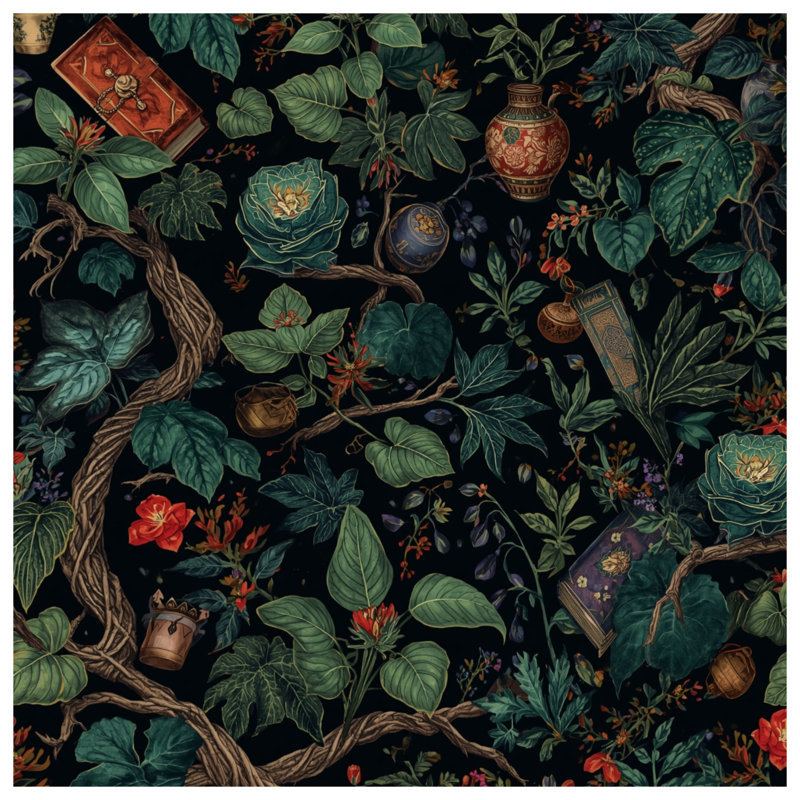 Tapis de bain Botanical Leaves Vines, L 34 po x L 21 po