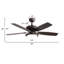 Ventilateur de plafond 52 po à DEL standard avec télécommande et ensemble d'éclairage inclus Rejine