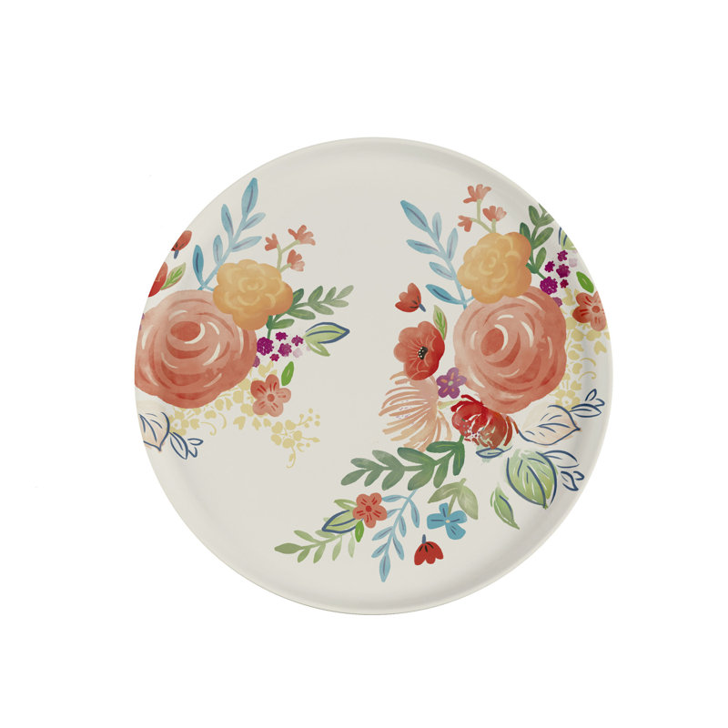 10.5" Melamine Dinner Plate, Floral Essence
