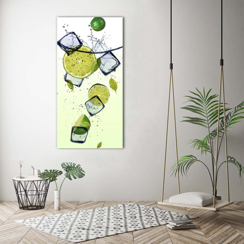 Limes And Ice - Wrapped Canvas Print