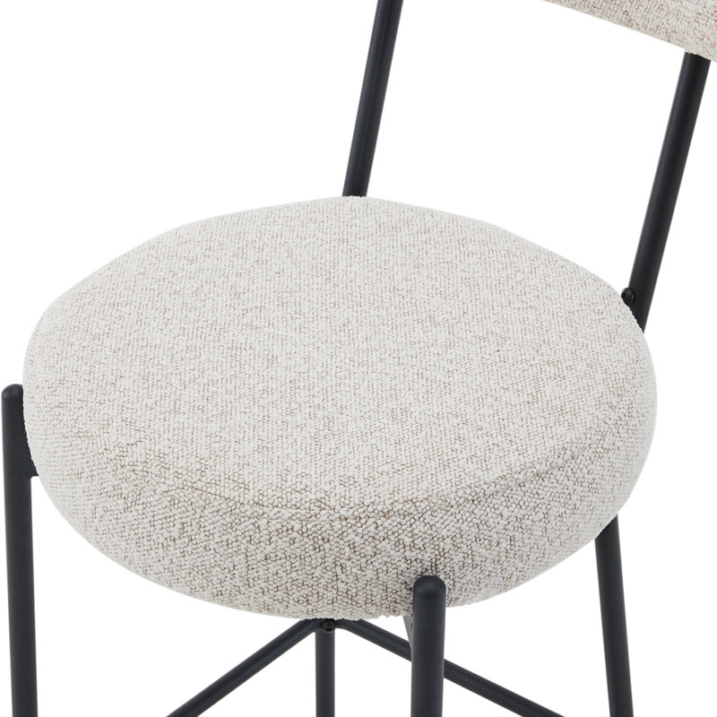 Quisto Upholstered Counter Stool with Metal Frame