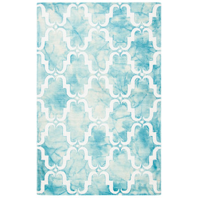 Dip Dye Hand Tufted Wool Geometric Rug