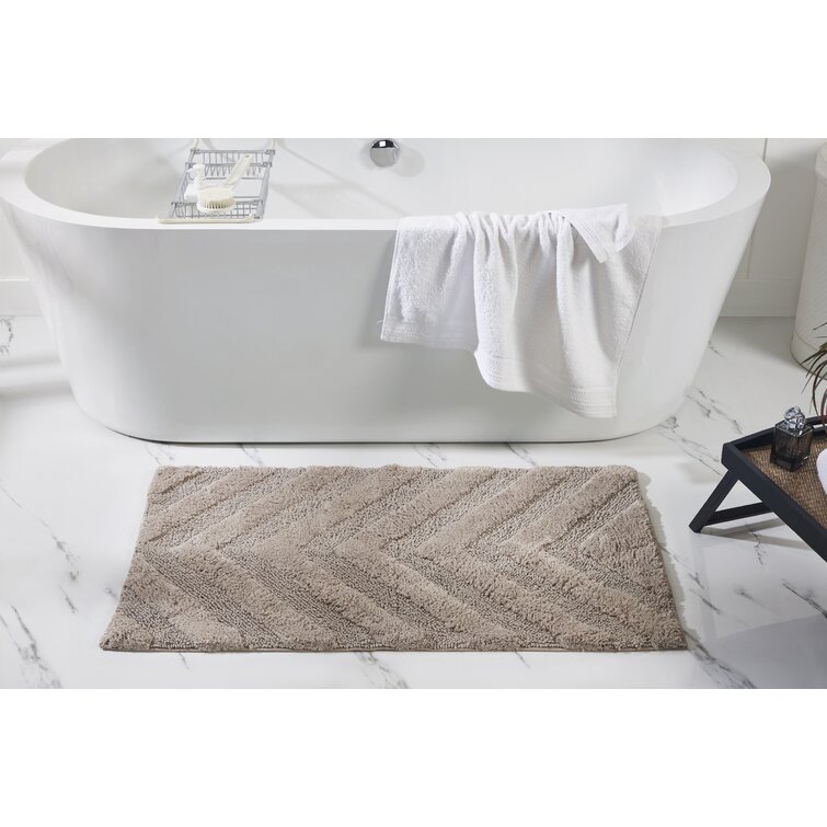 Better Trends 34-in x 21-in Aqua Polyester Bath Rug in the