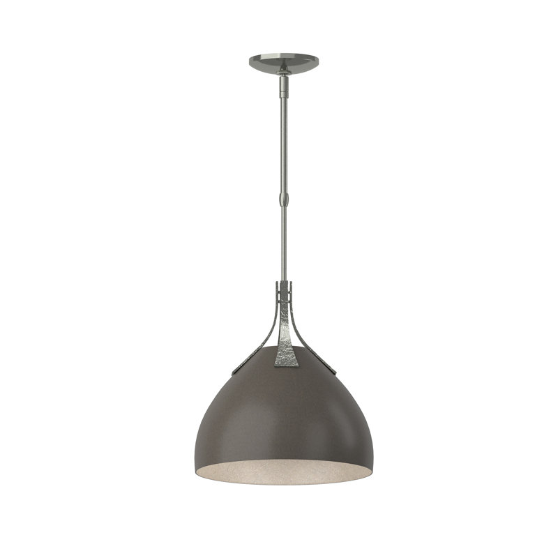 Summit 1 - Light Single Dome Pendant, Dark Smoke, Sterling