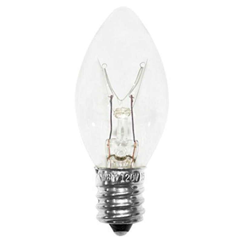 Ampoule incandescente à intensité variable 15 watts C7 E12 / candélabre Himalayan Glow 15 watts