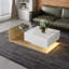 Table basse, tables d'appoint, meubles de salon modernes : tables basses en verre avec effet DEL pour une utilisation quotidienne à la maison