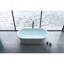 Baignoire de trempage autoportante en acrylique 63 po avec trop-plein et drain chromés, certifié Cupc L 63 po x l 31,1 po, blanc brillant 22A02-63