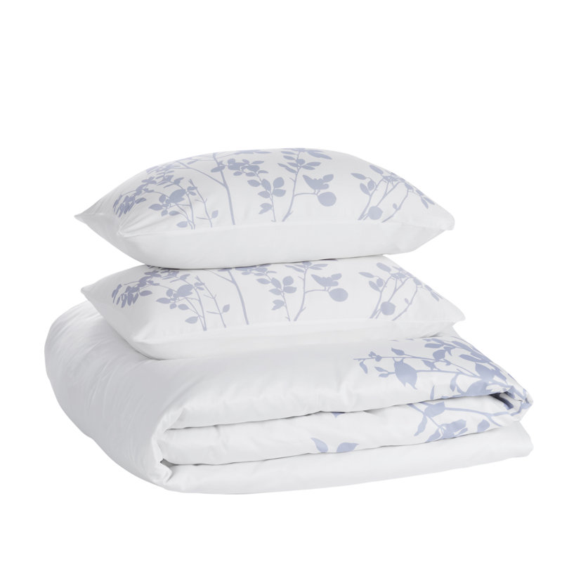 Ensemble de housse de couette Silent Woods, Couette double / très grande et 2 taies décorati, Gris