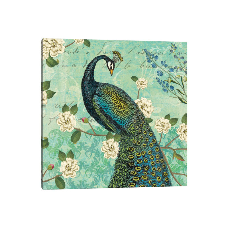 Peacock Arbor VI by Sue Schlabach - Print on Canvas, Wrapped Canvas, 30.48 cm H x 30.48 cm W