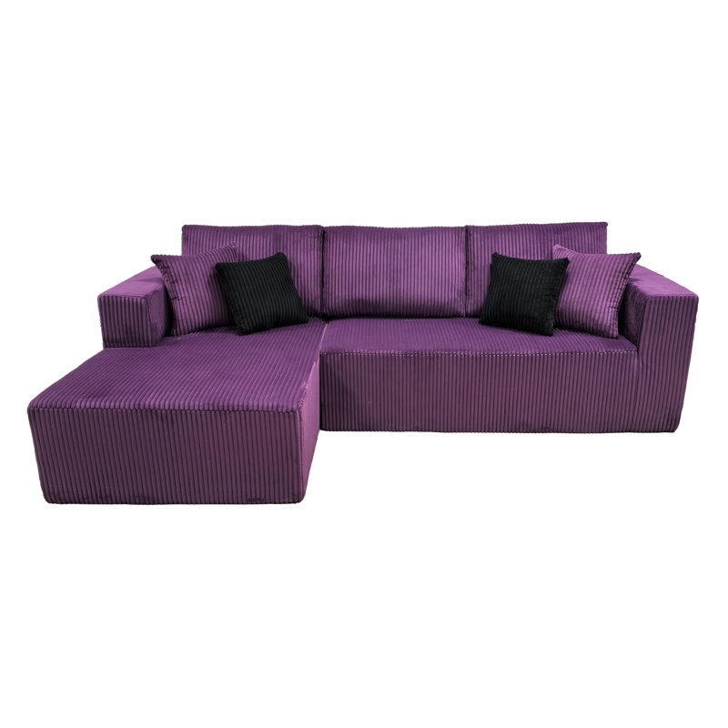 Canapé modulaire Fogshire, Orienté à gauche (vu de face), Mauve