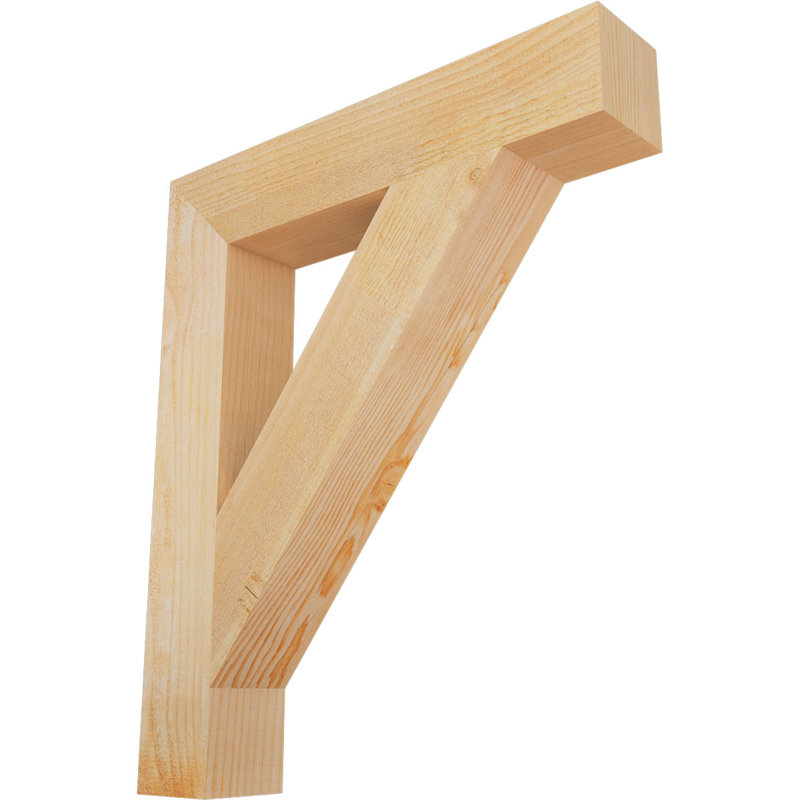 Support de bloc traditionnel, H 26 po x l 4 po x P 22 po, Douglas (sciage brut)