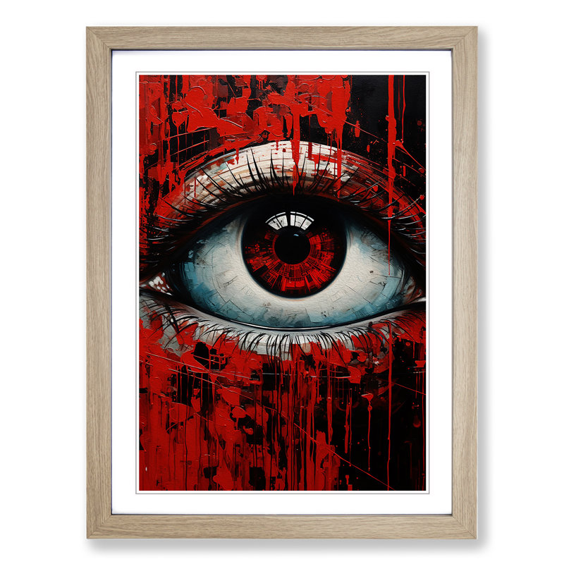 Eye Futurism - Framed Print, Oak, 34cm H x 25cm W x 2cm D