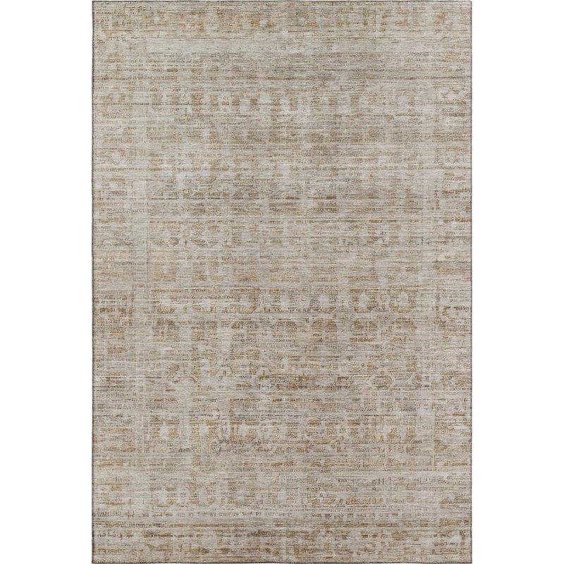 Premium Machine Washable Verlin AMF1775 Border Rug, Rectangle 8' x 10'